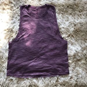 Lululemon heather purple muscle tank top 10